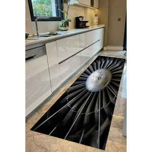 Alfombra Moderna con Estampado de Turbina de Avión, Alfombra Suave No Tejida para Entrada o Decoración del Hogar - Product Image 2