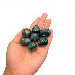 หยกเนฟไรต์ธรรมชาติพรีเมียม หินขัดเงาสีเขียว คริสตัลขัดเงาพร้อมลวดลายธรรมชาติอันเป็นเอกลักษณ์ ขนาด 2–3 ซม. - Product Image 4