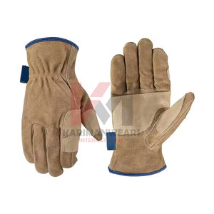 Guantes de trabajo de cuero dividido de alta calidad, guantes protectores de trabajo duro duraderos, construcción Industrial, jardinería, tareas pesadas - Product Image 1