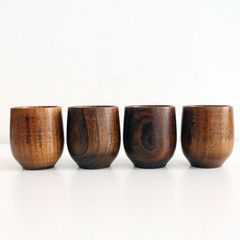 BOISSONS Tasse à thé en bois naturel en bois pour vin café eau boissons chaudes et froides tasse à boire, thé en bois de style japonais - Product Image 4