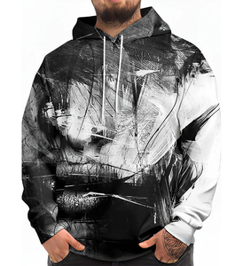 OEM Men's <b>Trendy</b> Outdoor Clothing Geometric Pattern <b>Hoodie</b> Made of 100% Cotton Breathable Sweatshirt for Winter - Product Image 1