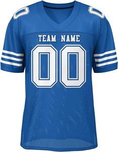 แฟชั่นที่กําหนดเองพิมพ์สไตล์ถนนเยาวชนเสื้อฟุตบอลอเมริกันชุดแห้งอย่างรวดเร็วการฝึกอบรมเสื้อฟุตบอลอเมริกัน - Product Image 1