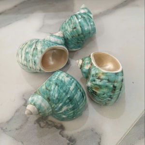 Anneau de serviette en coquillage de Vietnam poli, porte-serviettes, porte-anneau par snail & seashell pour protéger les linge de lit et améliorer l'esthétique de la table - Product Image 1