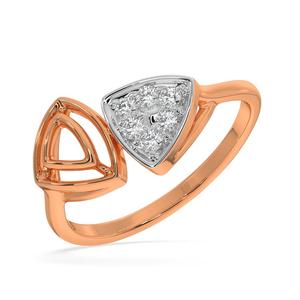 <b>Open</b> Band Trillion Shape Cut Original Moissanite Wedding <b>Ring</b> 14K White Gold Engagement & Proposal <b>Ring</b> Unique Jewelry 18K Gold - Product Image 2