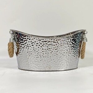 ชามสแตนเลสสำหรับเครื่องดื่มทำจากโลหะแบบคลาสสิกถังแช่ไวน์ถังแช่เบียร์แชมเปญสำหรับเสิร์ฟในบ้านและงานปาร์ตี้ - Product Image 3