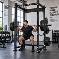 SENFENG SPORTS SF-PR002 Rack de musculation commercial robuste avec barre de traction pour entraînement de force en salle de sport