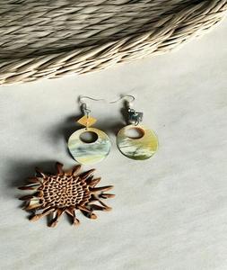 Último diseño vaca cuerno de buey hecho pendiente cuerno de búfalo pendiente joyería elegante Natural personalizar tamaño diseño joyería pendiente - Product Image 5