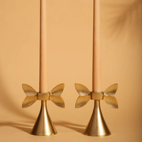 Bougeoirs modernes en métal avec nœud Centres de table décoratifs