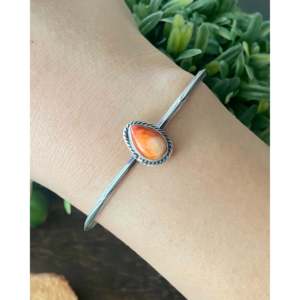 Tahe Spiny Oys & Sterling <b>Silver</b> Fashion <b>Cuff</b> <b>Bracelet</b> Elegant and Stylish Accessory - Product Image 2
