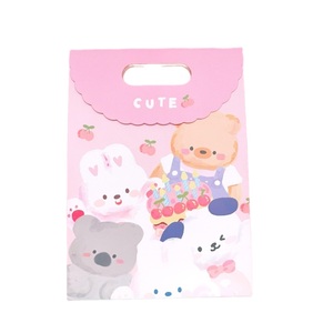 Sacs-cadeaux auto-adhésifs à joues d'animaux mignons, emballage en papier écologique idéal pour les fêtes, la vente au détail, les événements (prune) - Product Image 4