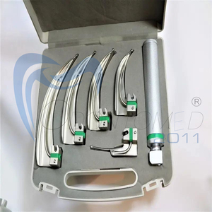 Fiber optik tek kullanımlık laringoskoplar 10 bıçak Macintosh ve Miller <span class=keywords><strong>2</strong></span> EMT anestezi aletleri laringoskop kolları - Product Image 3