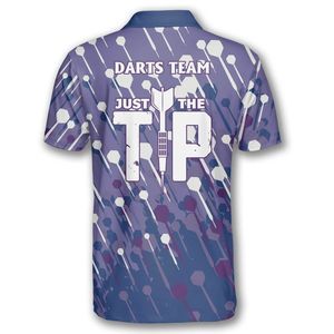 Maillots de fléchettes pour hommes adultes personnalisés en direct d'usine, impression sublimée en couleur intégrale, 100% polyester, séchage rapide, léger, durable - Product Image 3