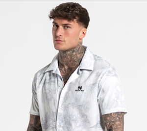 Bleu printemps personnalisé mode chemises 2025 chic hommes vêtements boutonné chemises rides Stretch impression chemise décontractée - Product Image 5