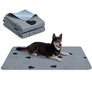Tapis lavables pour chien <span class=keywords><strong>Feandrea</strong></span>, réutilisables, absorbants, 152x122cm, lot de 2 XXL, imperméables, antidérapants, haute absorption, motif cœur imprimé sur les pattes - Product Image 1