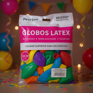 Palloncini in Lattice Decotex 30cm Colori Assortiti per Decorazioni Festa - Product Image 3