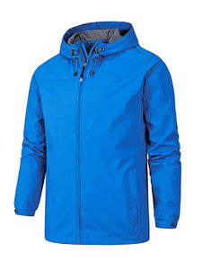 Chaqueta Softshell impermeable ligera para hombre, resistente al viento, resistente al agua, carcasa suave para senderismo al aire libre, cremallera con capucha - Product Image 5