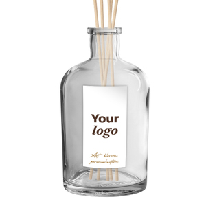 Diffusore di Aromi di Lusso Moderno Fatto a Mano 250ml, Vaso in Vetro Cilindrico con Logo Personalizzato, Prodotto in Francia, Decorazione per la Casa - Product Image 1