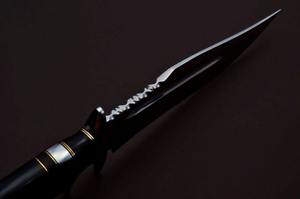 Cuchillo de Camping de Acero D2, Cuchillo Bowie con Mango de Cuerno de Búfalo - Product Image 3