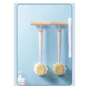 Brosse de douche 2-en-1 Mucit Home avec poils et loofah, brosse à dos à long manche - 1 PIÈCE - Product Image 4