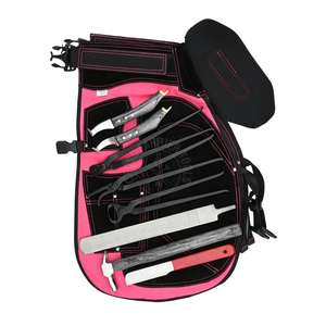 Durable Farrier Set for Horse <b>Hoof</b> Care Pink Apron Nipper Clincher Puller Hammer Curved Knife Brass End <b>Hoof</b> Knife & Dual Rasp - Product Image 1