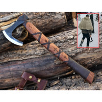 Hache Viking en acier au carbone de nouvelle conception de haute qualité à vendre Hache Viking extérieure en acier au carbone personnalisée