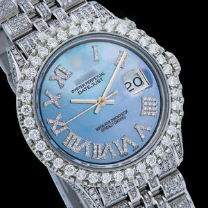 Luxury Jubilee VVS D Color Moissanite Diamond Men Watch Stainless Steel Iced Out <b>Wristwatch</b> Gift for Him Buss Down Watches - Product Image 2