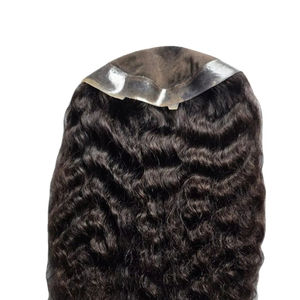 Topper de Cabello Humano Remy 100% con Ondas Profundas y Monofilamento para Mujer, Cabello Taz BD Importado de Bangladés - Product Image 6