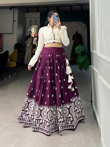 Lehenga choli ลำดับผ้าฝ้ายแท้ออกแบบล่าสุด - Product Image 3