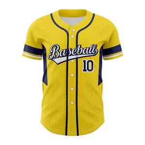 Diseña Tu Propia Camiseta de Béisbol Transpirable con Cuello en V, 100% Poliéster, Secado Rápido, Resistente al Viento, Logotipo Personalizable, Impresión Digital - Product Image 1