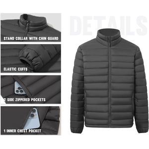 Veste matelassée pour homme, légère, chaude, isolée, vêtements d'extérieur d'hiver, conçue pour les températures froides, vêtements décontractés et usage en plein air - Product Image 5