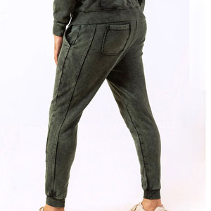 Survêtement personnalisé pour hommes délavé à l'acide pour l'automne hiver à motif solide, tenue décontractée avec option de taille supérieure, nouveau design - Product Image 6