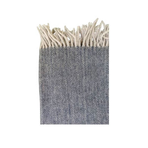 Mantas de espiga de Diamante Azul Marino Mantas de lana suave de alta calidad con tamaño de tiro de uso - Product Image 2