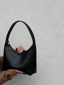 Fourre-tout en cuir véritable pour femmes épaule Hobo sacs à main sacs à main Logo personnalisable fermeture à glissière en relief LHB-0043 doux réutilisable - Product Image 6