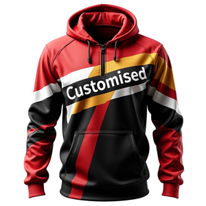 เสื้อฮู้ดดี้โอเวอร์ไซส์สำหรับผู้ชาย สไตล์สตรีทแวร์ พิมพ์ลายแบบซับลิเมชั่น ทนทาน ใส่สบาย ผลิตจากผ้าโพลีเอสเตอร์ 100% ผสมผ้าฝ้ายพื้นฐาน ให้ความสบายในชีวิตประจำวัน รับสั่งทำตามแบบ - Product Image 4