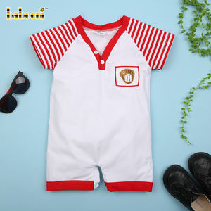 Babeeni bordado de béisbol a mano personalizado para mamelucos de burbujas de niño ODM/OEM para ropa Babi - Product Image 2