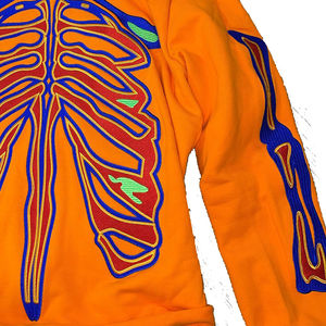 2024 automne hiver femmes coton biologique pull col rond sweat Logo personnalisé éponge française dans la technique de lavage à l'acide couleur grise - Product Image 3