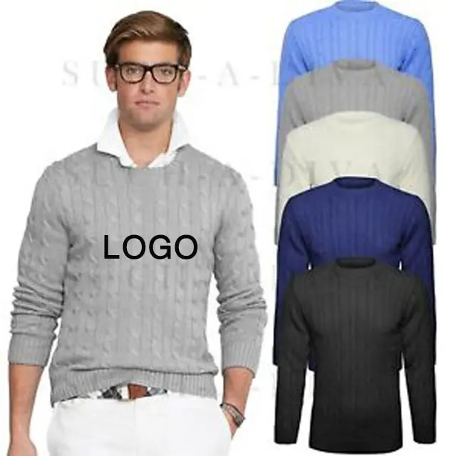Produttore Bangladesh designer Logo personalizzato cotone girocollo maglioni maglione uomo ..