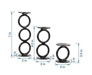 Metal Wrought Iron <b>Matte</b> Black Candle Stand Holder Christmas Easter Elegant <b>Table</b> Decor Home Events Decorative Modern Farmhouse - Product Image 3