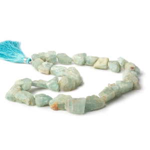 Stone Raw Aquamarine Strand Nugget Beads <b>Crystal</b> Reiki <b>Healing</b> Stone Drilled <b>Necklace</b> for Women Jewelry Making Supplies - Product Image 1