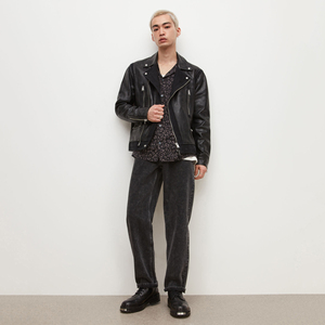 แจ็กเก็ตหนังแกะของผู้ชายคุณภาพสูงพร้อมพิมพ์โลโก้ตามสั่งตัวเลือกสีที่แตกต่างกัน - Product Image 4