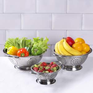 Passoire et égouttoir multifonction en acier inoxydable, compatible lave-vaisselle, écologique, sûr pour les aliments, pour le lavage des fruits et légumes - Product Image 5