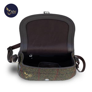 Sac à bandoulière en pure laine de luxe avec sangle en cuir véritable, sac à bandoulière léger pour le shopping - Product Image 4