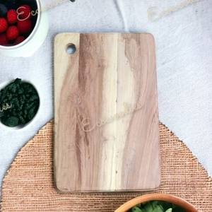 Tabla de cortar de madera de acacia única con orificio de agarre manual fácil para pan, queso, nuez, fruta, tabla de queso de madera para Cocina - Product Image 5