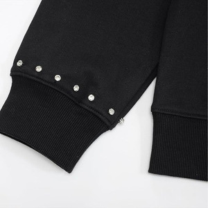 2025/2026 Men's <b>Black</b> Classic Pullover Hoodie-100% Cotton <b>Fleece</b> Winter Plain Dyed for Everyday Casual Wear - Product Image 4