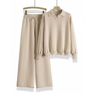 Ensemble deux pièces surdimensionné pour femmes, tenue élégante et décontractée, ensemble deux pièces surdimensionné pour un usage quotidien décontracté - Product Image 1