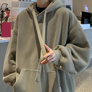 Usine directe hommes haute qualité vêtements épais sweats à capuche surdimensionnés Logo personnalisé coton lourd sweat à capuche unisexe sweat - Product Image 3