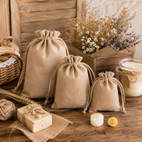 Sacs à cordon en jute à faible MOQ, en fibres naturelles respirantes, pour bijoux, café, échantillons, sacs de rangement, directement de l'usine