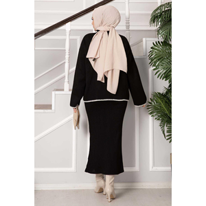 Vestido Corto Cosido Pastor Negro - Product Image 2