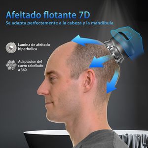 Rasoir de tête portable rechargeable pour homme, étanche IPX7 (utilisation humide/sèche), écran LED, verrouillage de voyage, lame en acier inoxydable, alimentation USB pour camping-car - Product Image 6