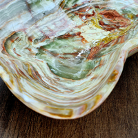 Professionele lichtgewicht gepolijste natuurlijke onyx marmeren kommen, unieke designvormen, meerkleurig, klassieke stijl, aangepast logo, fruitkommen